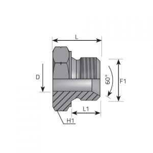 Metric welding adaptor BSPP. (AMNSM)